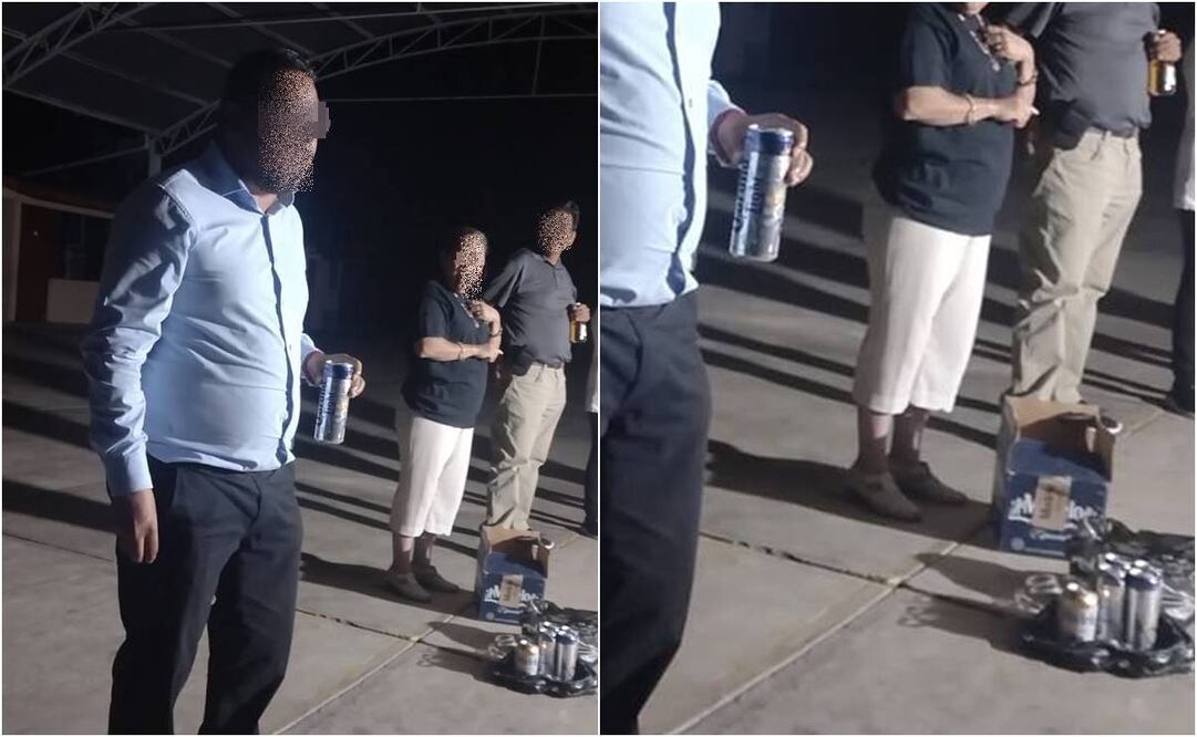 Maestros borrachos en primaria. Foto: Especial.