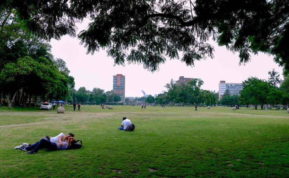 Explanada de la UNAM, cerca de la torre de Rectoría y la Biblioteca Central. (03/09/26) Foto: Santiago Reyes