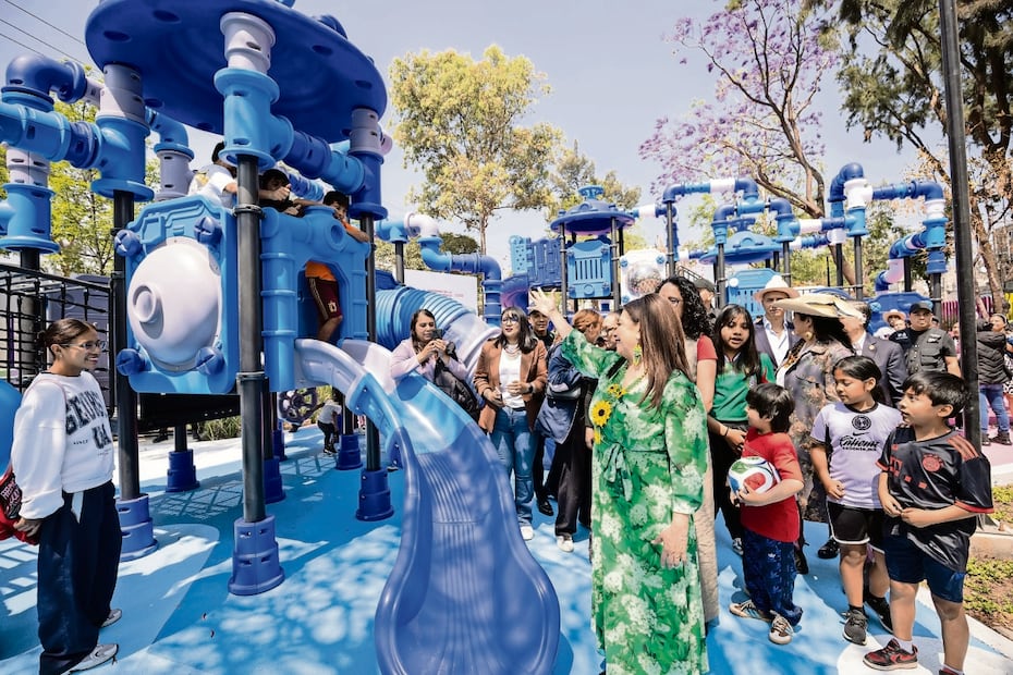 La jefa de Gobierno, Clara Brugada, también inauguró el Parque Alegría Tecuiche. Foto: Especial