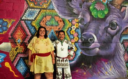 Artesanos crean venada monumental para exponer cultura wixárika