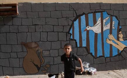 El arte mural de pequeños refugiados sirios