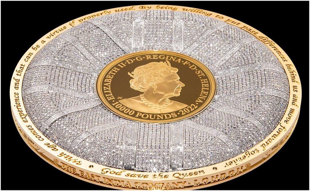 Moneda conmemorativa de la reina Isabel II. Foto: Especial