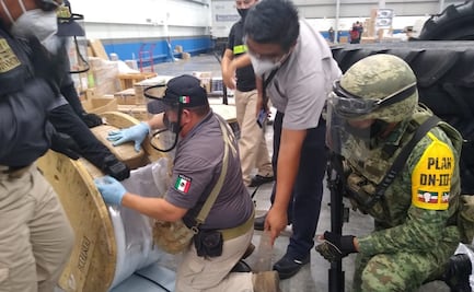 Aseguran cerca de 500 kilos de marihuana en 9 carretes de manguera en Yucatán