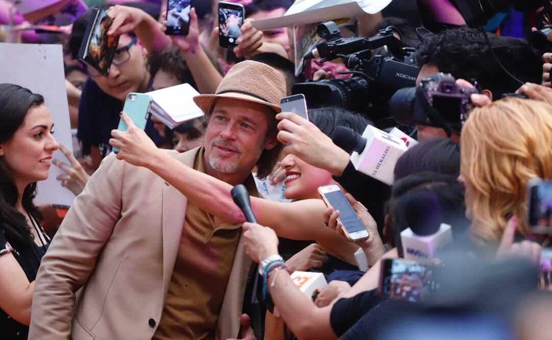 Brad Pitt se vio relajado en todo momento y aseguró que los mexicanos se van a divertir. Foto: Berenice Fregoso