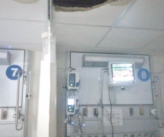 Daños en hospital restan camas de terapia intensiva