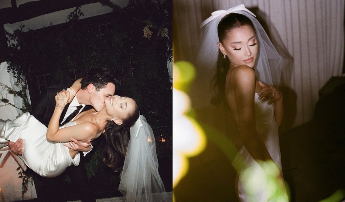 Ariana Grande nos dejó impactadas con este increíble vestido de novia con el que dio el siguiente paso en su relación / Fotos: Instagram @arianagrande