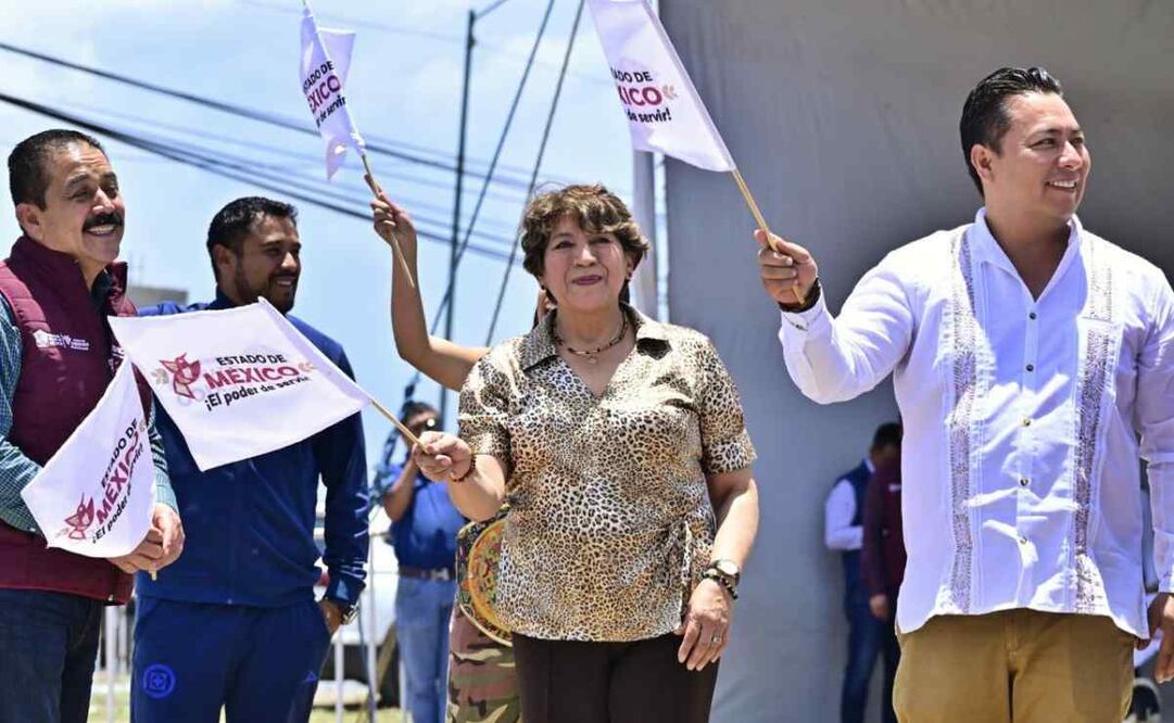 La gobernadora Delfina Gómez Álvarez inició la construcción de la Unidad Deportiva “Buenos Aires” con una inversión de 21 millones de pesos. Foto: Especial