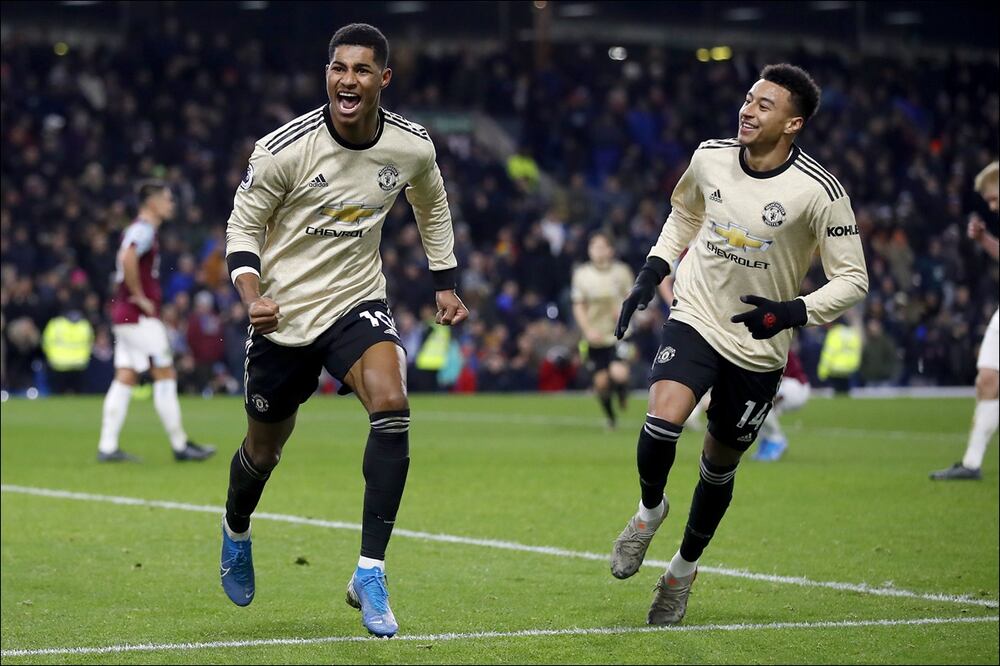 Festejo de Marcus Rashford. Foto: AP