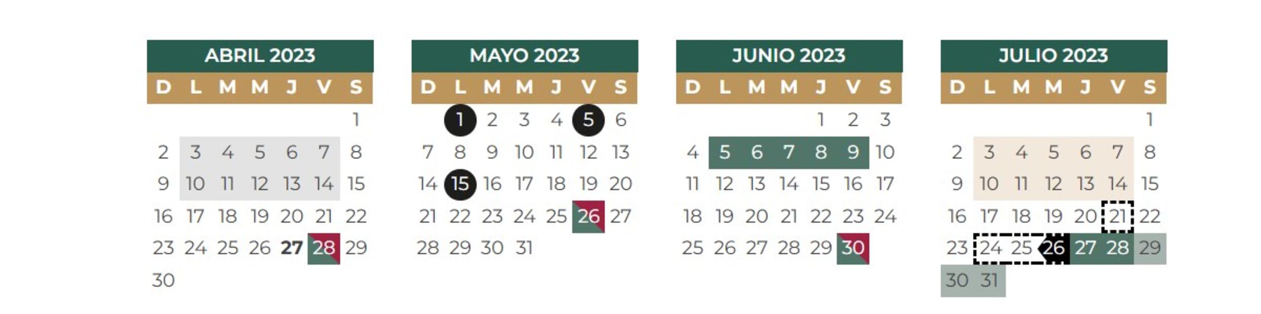 Antes de terminar abril, los alumnos tendrán un fin de semana largo. Foto: Pixabay