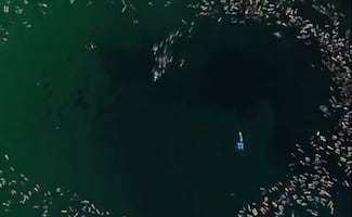 Surfistas regresan al mar tras el atentado en Bondi Beach, Australia; forman un corazón en memoria de las víctimas