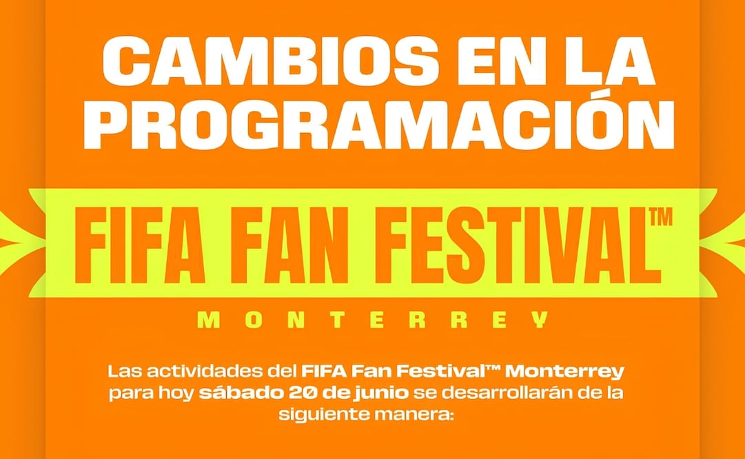 Las afectaciones provocadas por lluvias y tormentas en Monterrey, obligaron a modificar nuevamente la programación del FIFA Fan Festival de Nuevo León. | Foto: Especial.
