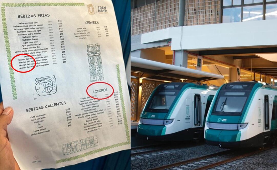 El menú del Tren Maya recibió comentarios negativos en redes sociales. Foto: X