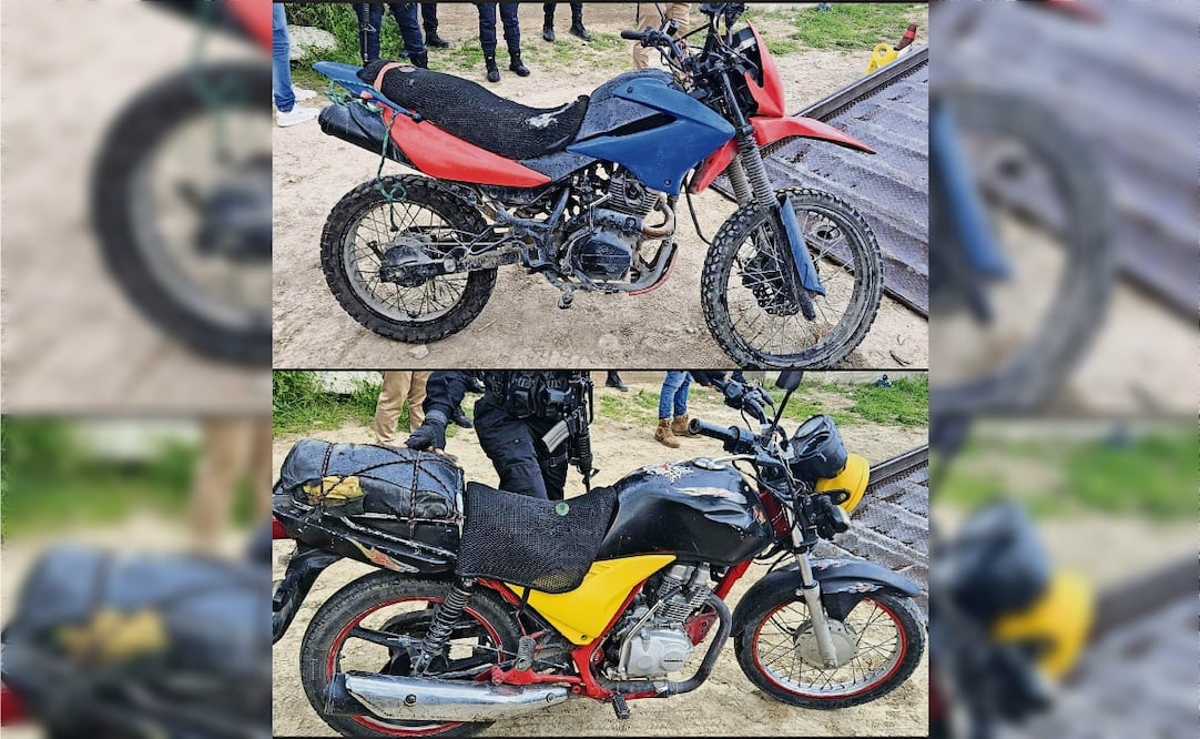 La fiscalía mexiquense localizó cuatro motos con reporte de robo y cuatro desvalijadas. Fotos: Especial