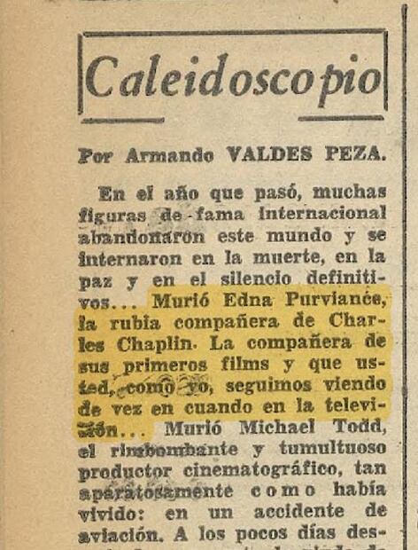 Edna Purviance, la compañera de Chaplin antes de que fuera famoso
