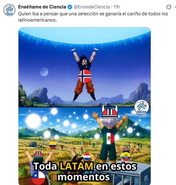 El humor se hizo presente previo al partido de Noruega contra Inglaterra. Fotos: Redes Sociales