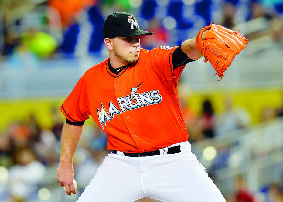 Los primeros dos bateadores que Fernández enfrentó terminaron anotando, pero el caribeño afinó el brazo (STEVE MITCHELL / USA TODAY SPORTS)