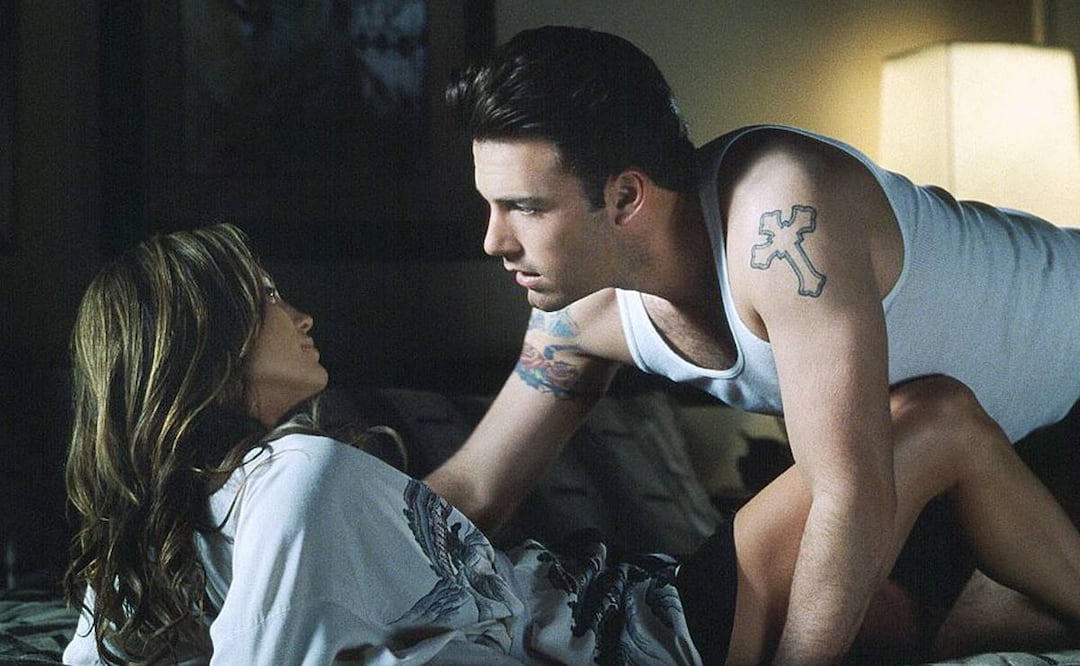 Jennifer Lopez y Ben Affleck, cuando grabaron "Gigli"