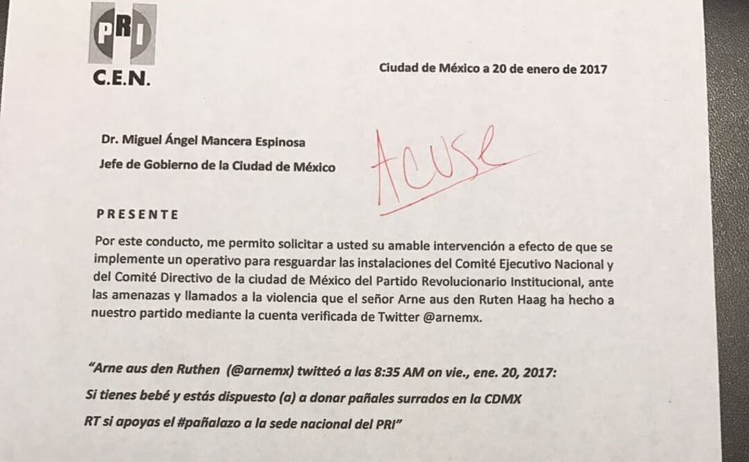 Pide PRI a GCDMX protección para su sede