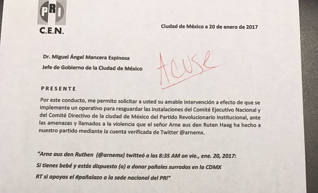 Pide PRI a GCDMX protección para su sede
