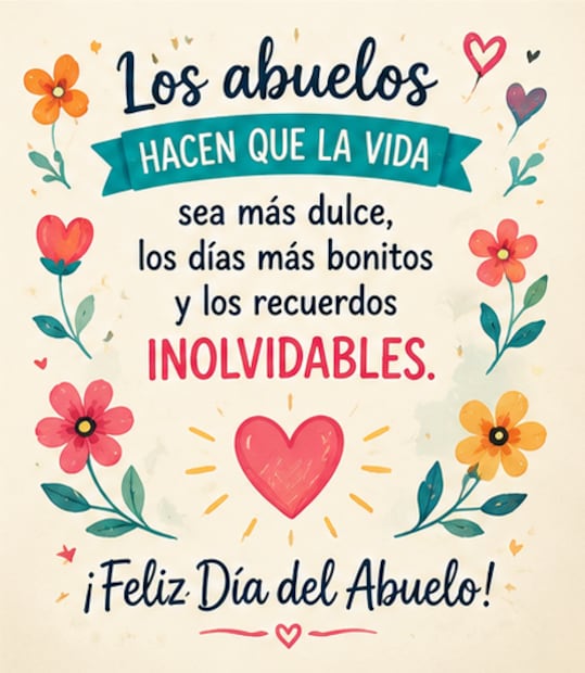 Imágenes para compartir este 28 de agosto, Día del Abuelo. Foto: Creada con IA