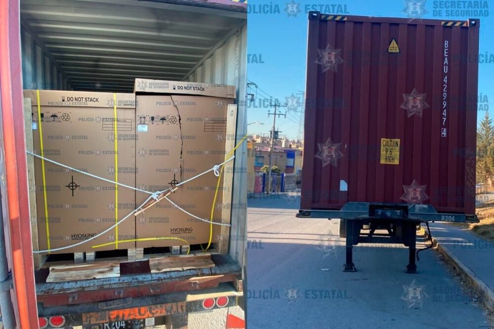 El contenedor estaba mal estacionado, por lo que llamó la atención de vecinos que dieron aviso a la policía Foto: Especial 