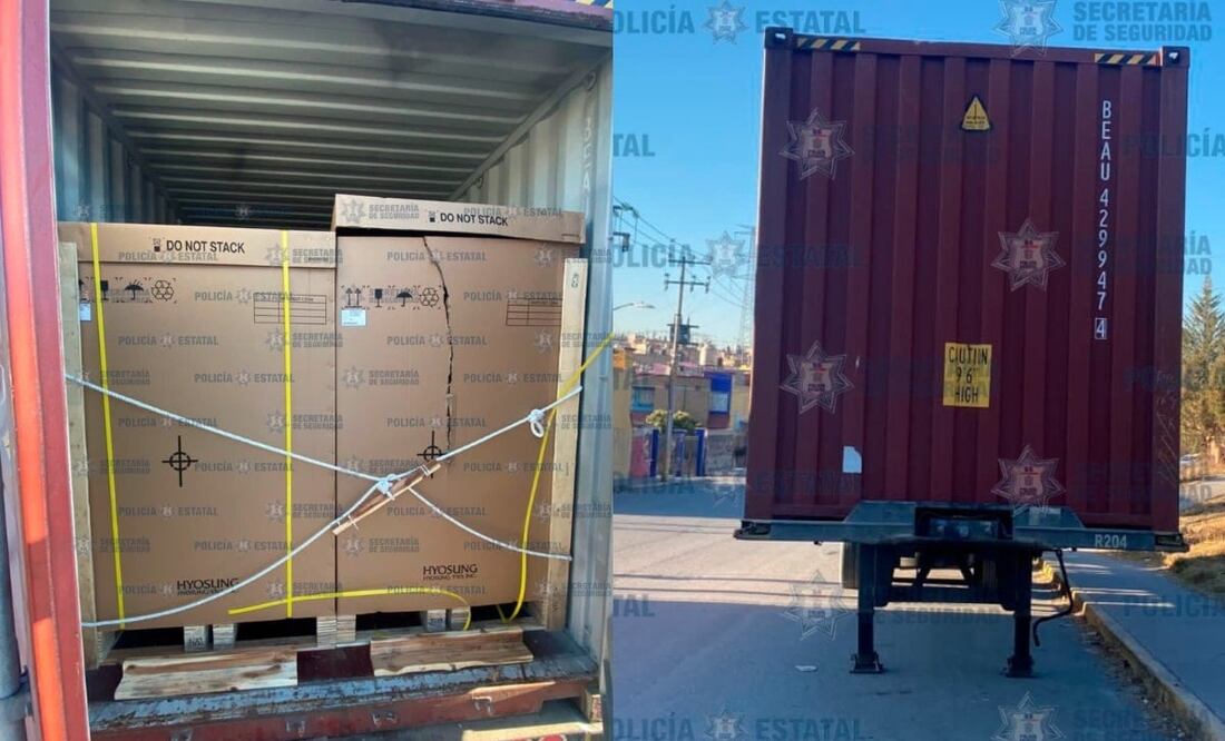 El contenedor estaba mal estacionado, por lo que llamó la atención de vecinos que dieron aviso a la policía Foto: Especial