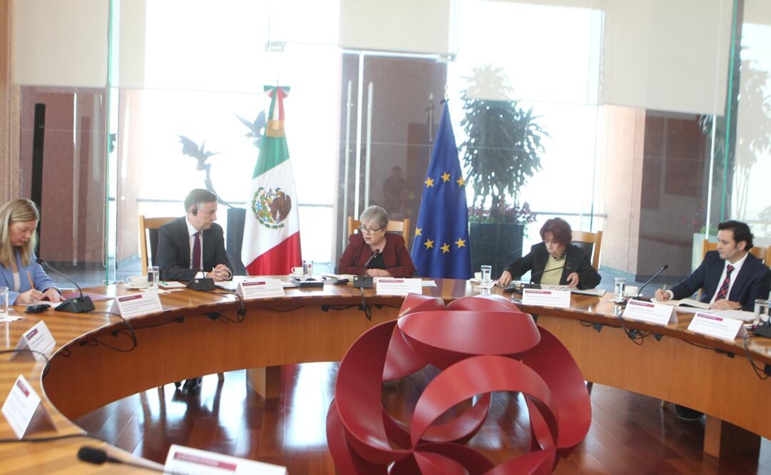 Alicia Bárcena recibe a una delegación del Parlamento Europeo. Foto: SRE