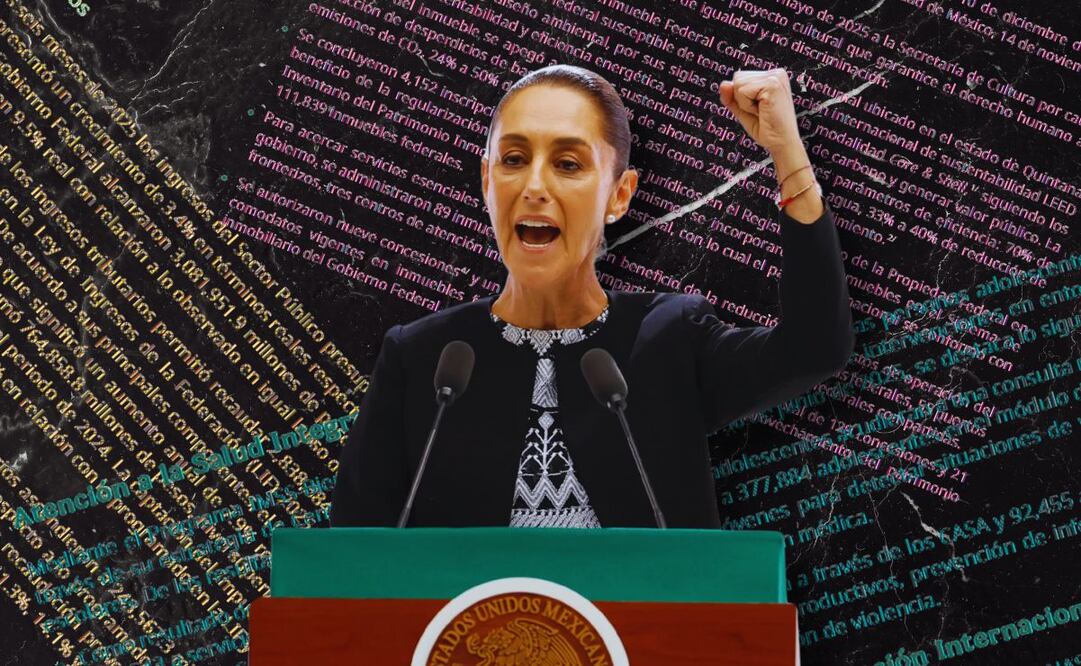 Sheinbaum presentó su informe de gobierno este 1 de septiembre. Ilustración: Especial