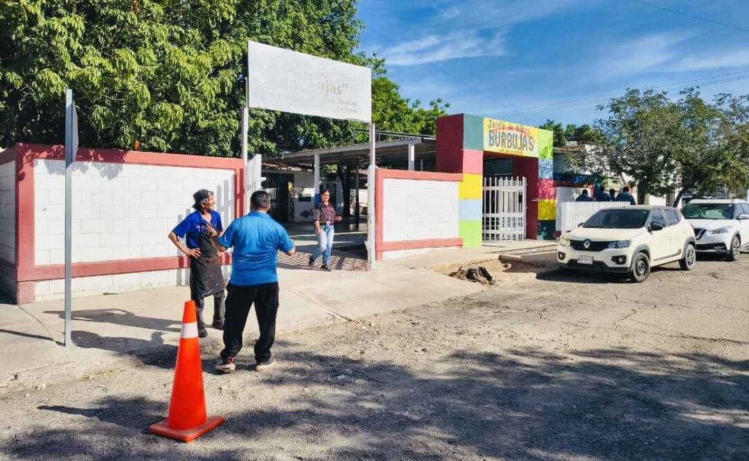 Evacúan a menores de jardín de niños y a adultos mayores tras explosión de transformador en Hermosillo (13/11/2025). Foto: Especial