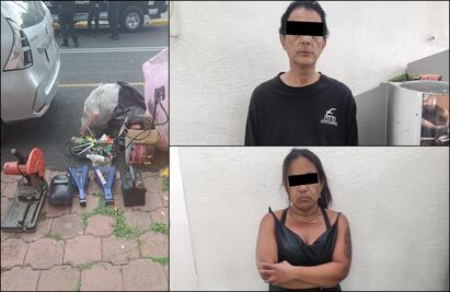 Policías de Tlalnepantla atraparon a pareja de presuntos ladrones saqueando una casa