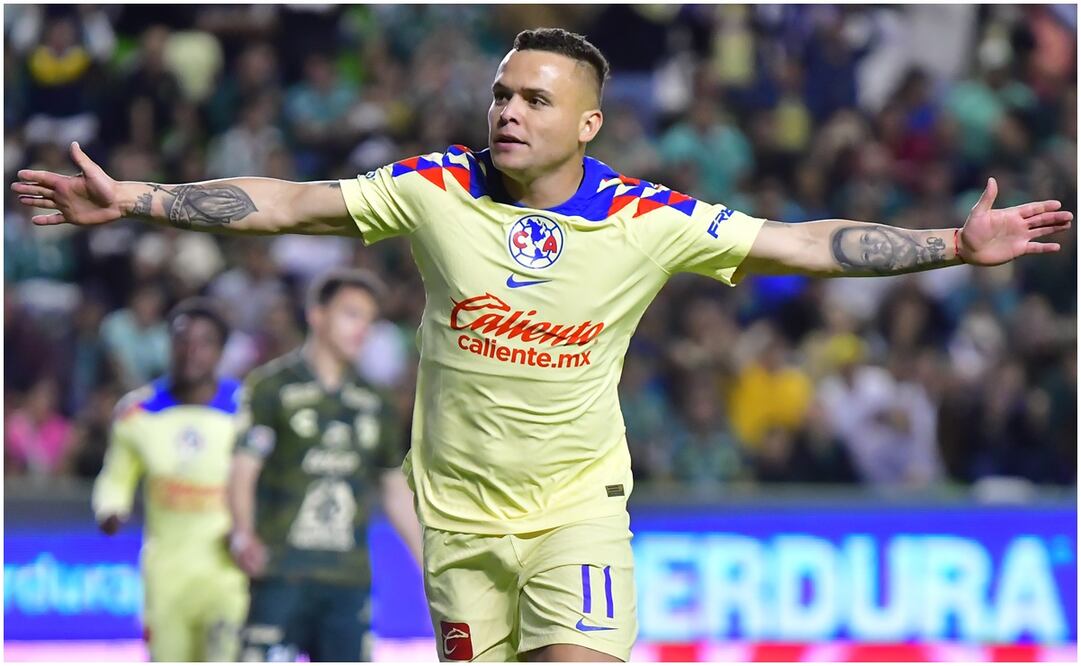 'Cabecita' Rodríguez celebrando gol con el América - Foto: Imago7