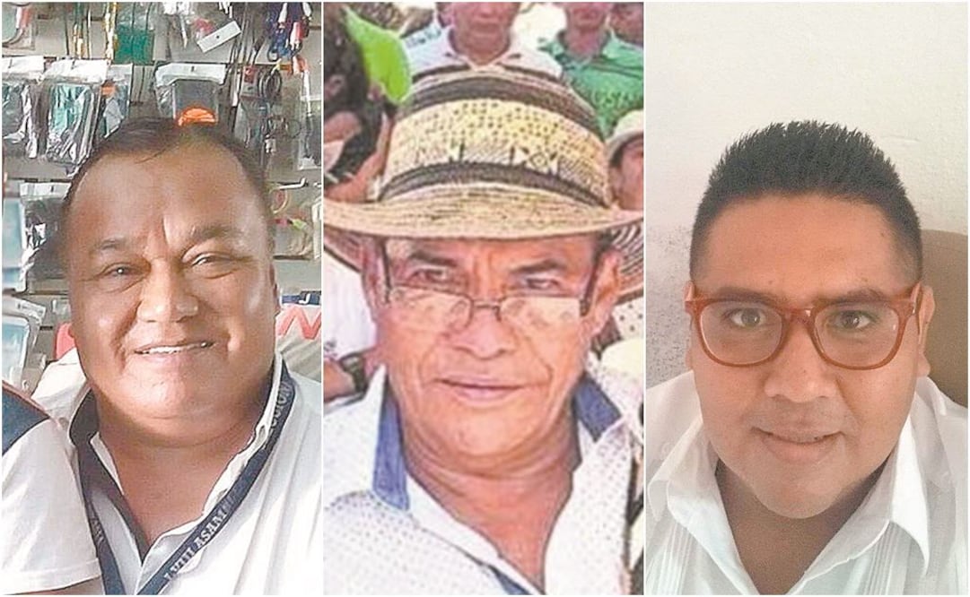 De izq, a der., Jorge Ruiz Vázquez, corresponsal de El Gráfico de Xalapa; Rogelio Barragán, director del portal de noticias Guerrero al Instante, y Edgar Alberto Nava, director de La Verdad de Zihuatanejo. FOTOS: ESPECIAL Y CNDH