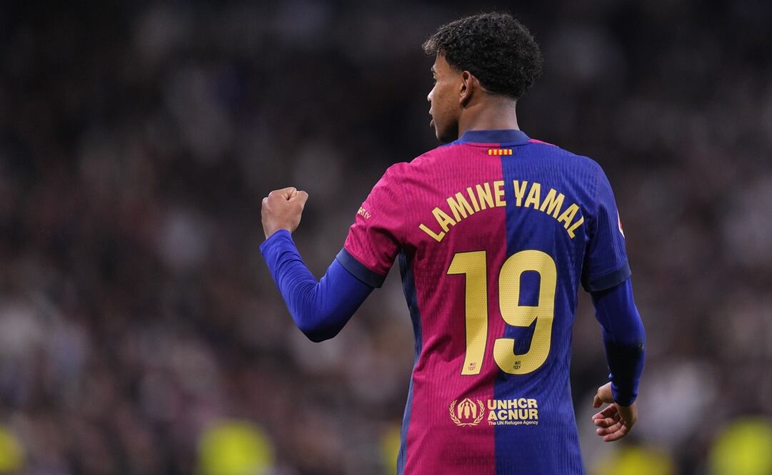 Lamine Yamal durante el Clásico Español entre Real Madrid y Barcelona - Foto: AP