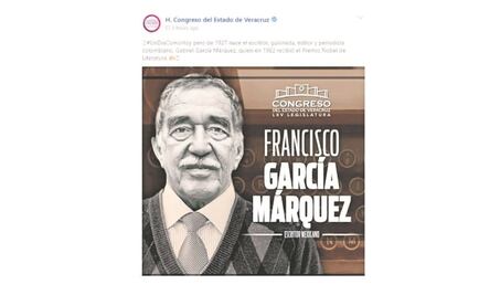 En Veracruz, Congreso llama al Nobel “Francisco García Márquez”