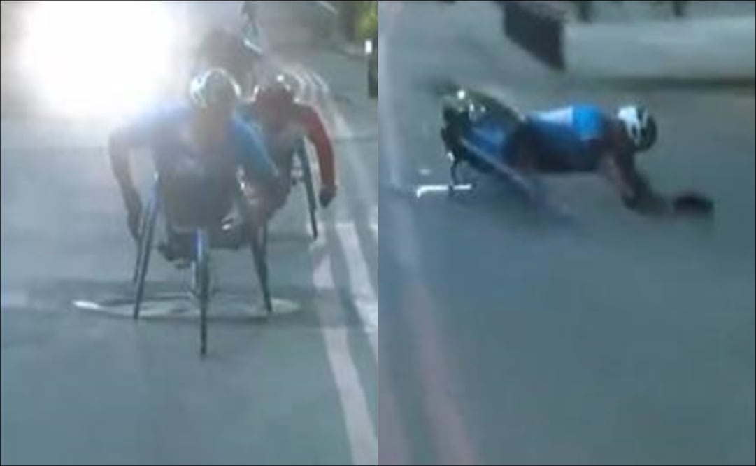 Conoce quién es Pedro Gandarilla, el competidor que cayó de su silla de ruedas en el Maratón CDMX 2024 / FOTO: Capturas