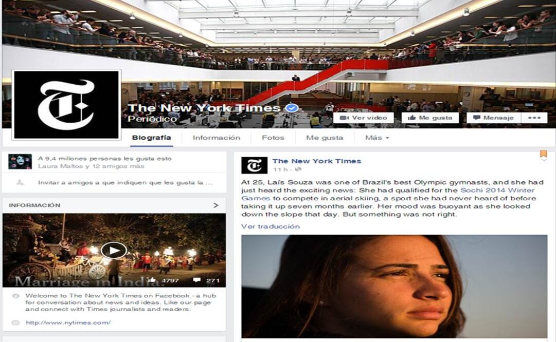 The New York Times es uno de los periódicos que se unen a Facebook en "Artículos Instantáneos" que permitirá que las noticias aparezcan en el muro personal de los usuarios