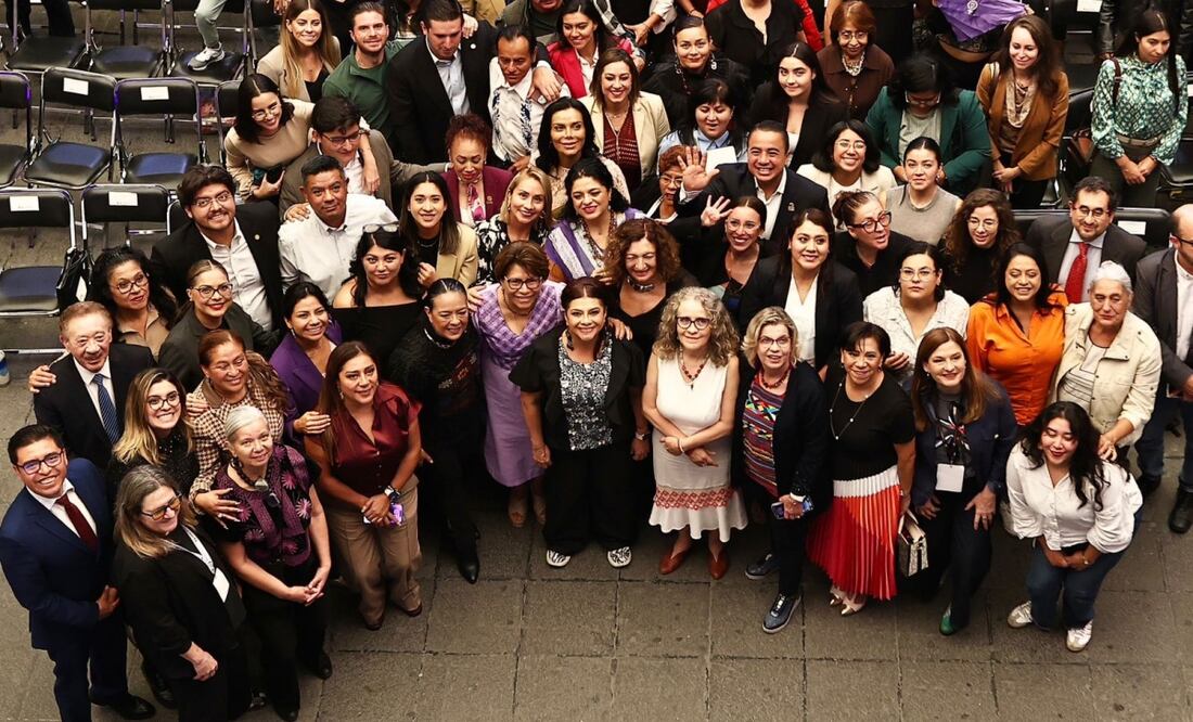 La jefa de Gobierno encabeza la presentación de la Ley de Sistema de Cuidados en el Museo de la Ciudad de México. Fotos: Berenice Fregoso El universal