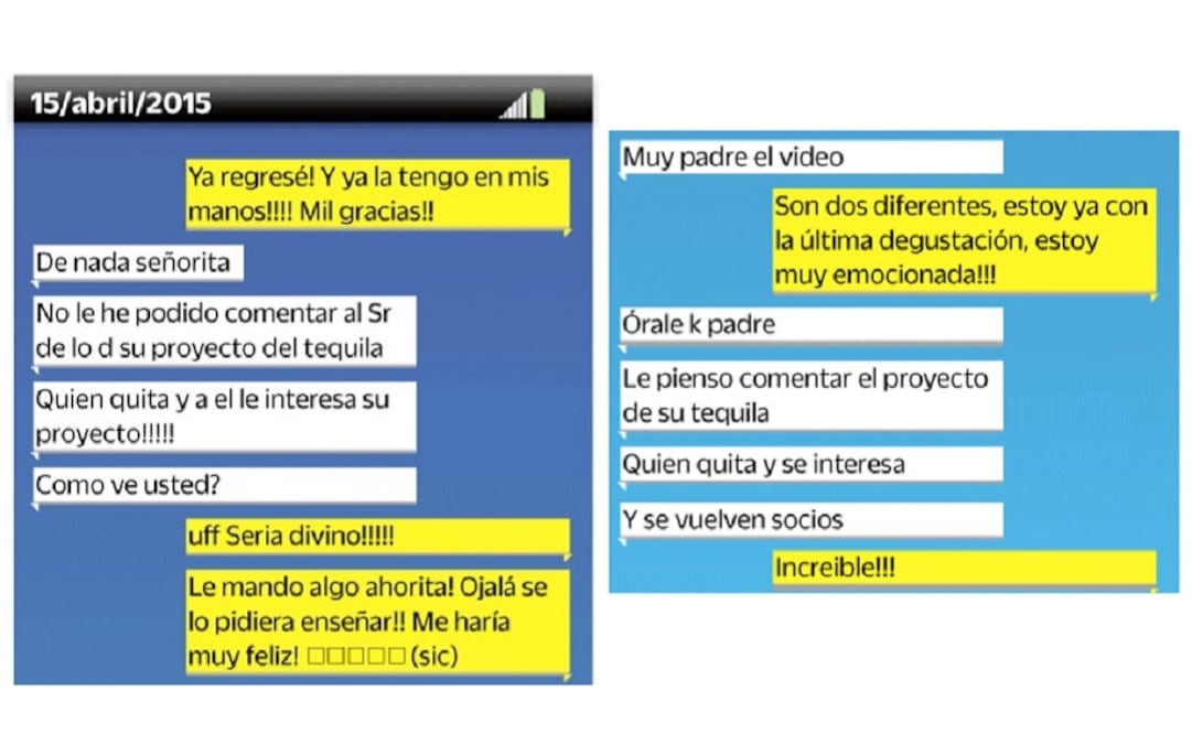 Part of the conversations intercepted by Mexico's intelligence agencies. (Photo: Special)