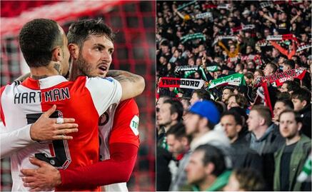 VIDEO: Afición del Feyenoord le muestra su amor a Santiago Giménez tras brillante actuación