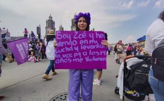 "Prefería morir por mi propia mano a que él me matara"; Zoe Vargas, víctima de abuso sexual, alza su voz en marcha del 8M