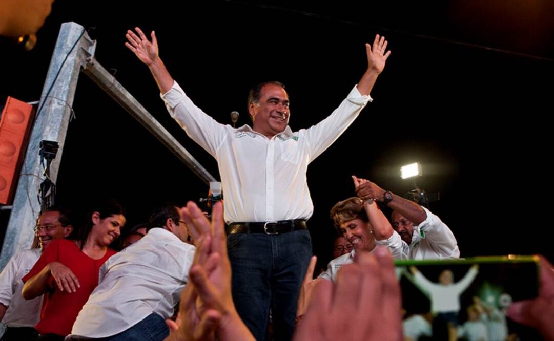El candidato a la gobernadura de Geurrero, Hector Astudillo se declara vencedor en la contienda electoral. Cristopher Rogel Blanquet/EL Universa