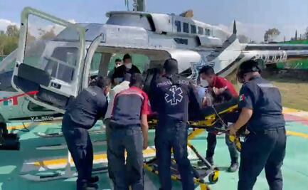 Trasladan vía aérea a Magdalena de las Salinas a joven accidentada en motocicleta en Ecatepec