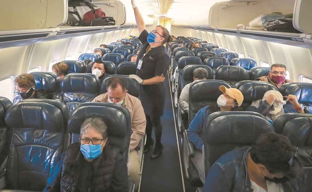 El tráfico de pasajeros aéreos en México llegará a 76% de lo que estaba en julio de 2019 el mismo mes del próximo año, dicen. Foto: ARCHIVO EL UNIVERSAL