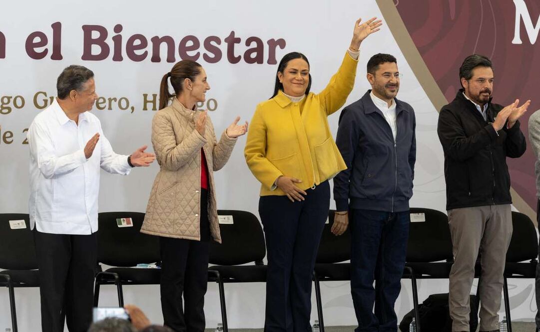 Ariadna Montiel en el evento Programas para el Bienestar, en Santiago Tulantepec de Lugo Guerrero, Hidalgo. Foto:Hugo Salvador/EL UNIVERSAL
