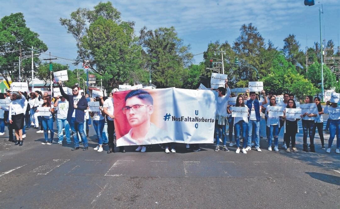 Múltiples protestas por Norberto Ronquillo se han realizado desde 2019, cuando el estudiante fue secuestrado y asesinado. Archivo El Universal