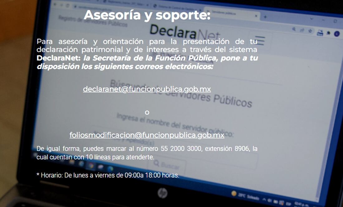 La SFP informó que se habilitó el acceso en la plataforma DeclaraNet