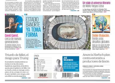 Portada impresa del 28 de octubre de 2025