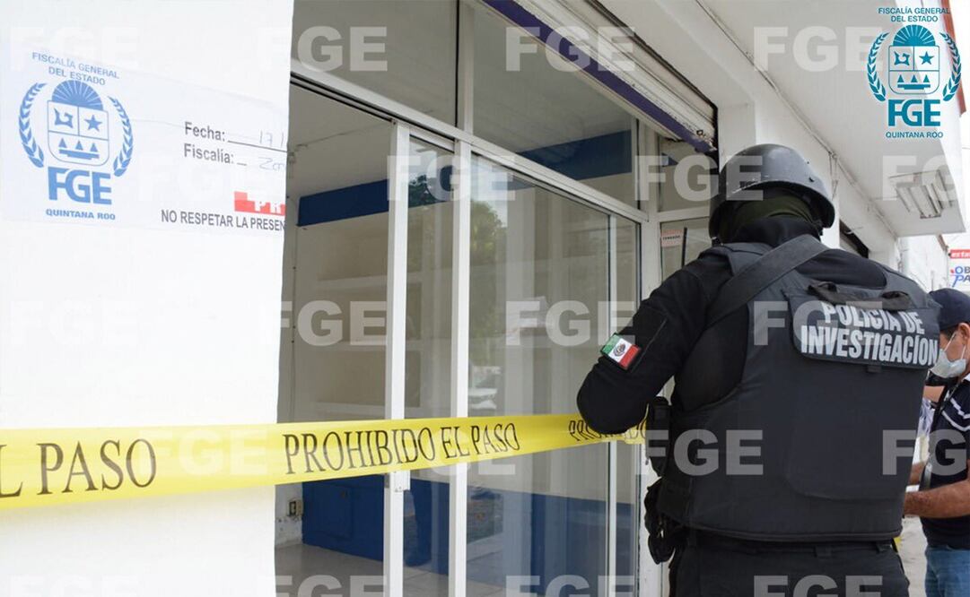 Laboratorios Marbú está relacionado con los test que se practicaron ciudadanos de Argentina en esta ciudad y que dieron negativo al virus antes de retornar a su país. Foto: Cortesia/Fiscalía General de Quintana Roo