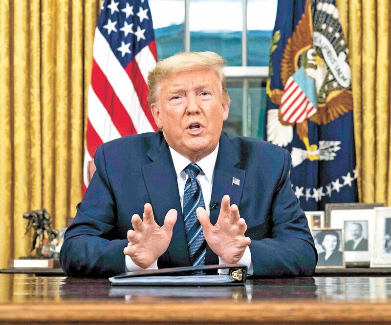 El presidente Donald Trump en el Despacho Oval. Foto: EFE