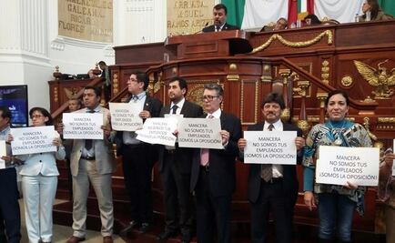 Morena protesta en ALDF por comparecencia de Almeida